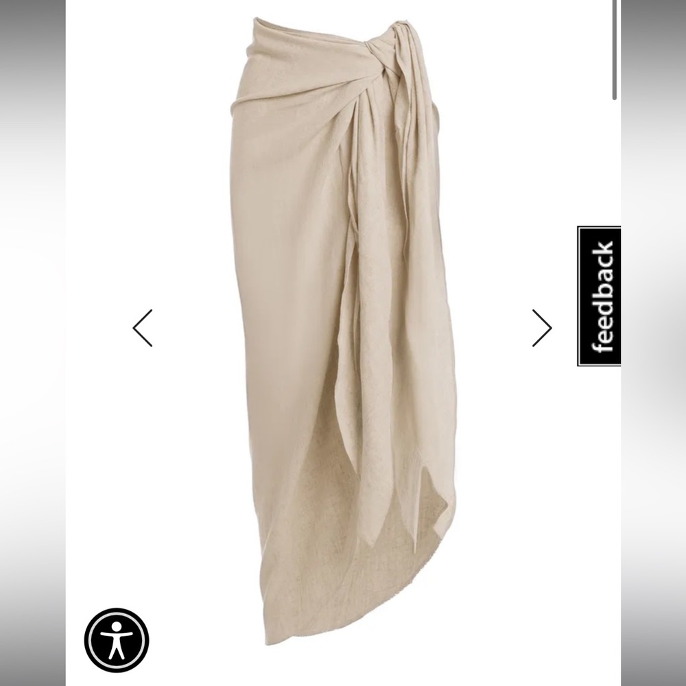Naked wardrobe chic Linen maxi skirt